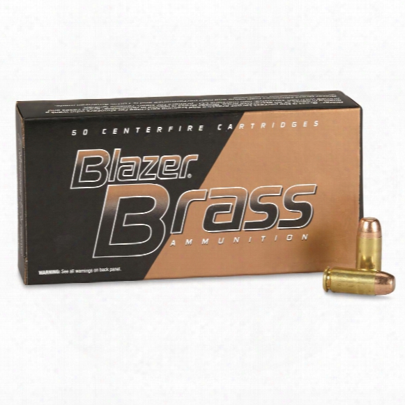 Cci Blazer Brass, .40 S&amp;amp;w, 180 Grain, Fmj-fn, 50 Rounds