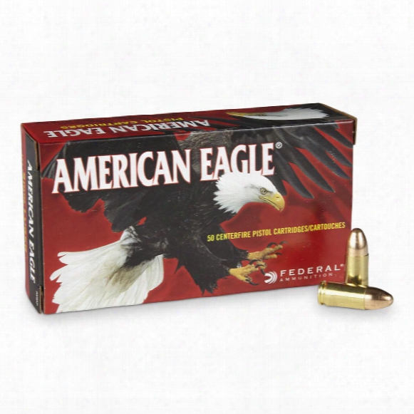 Federal American Eagle, 9mm Luger, Fmj, 124 Grain, 50 Rounds
