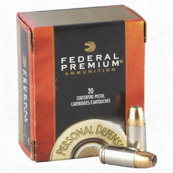 Federal Premium Hydra-shok, 9mm Luger, Hsjhp, 147 Grain, 20 Rounds