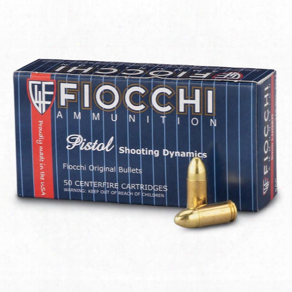 Fiocchi Shooting Dynamics, .32 Auto (7.65mm), Fmj, 73 Grain, 50 Rounds