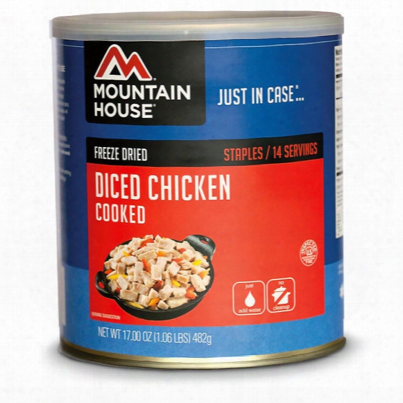 Mountain House Emergency Food Freeze-dried Diced Chicken, 14 Servings