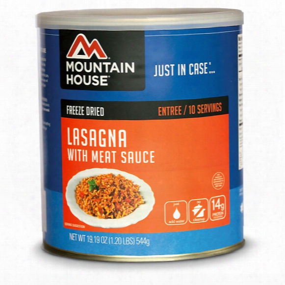 Mountain House Emergency Food Freeze-dried Lasagna With Meat Sauce, 10 Servings
