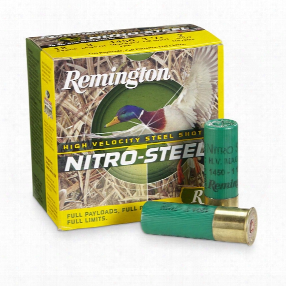 Remington, Nitro Steel, 12 Gauge, 3&amp;quot; Shell, 1 1/4 Ozs., 25 Rounds