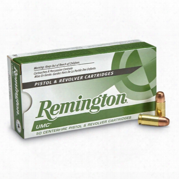 Remington Umc Handgun, 9mm Luger, Mc, 147 Grain, 50 Rounds