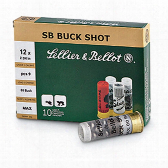 Sellier &amp;amp; Bellot Buckshot, 2 3/4&amp;quot; 12 Gauge, 00 Buckshot, 12 Pellets, 250 Rounds