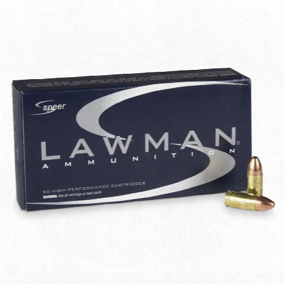 Speer Lawman Clean-fire, 9mm Luger, Tmj, 124 Grain, 50 Rounds