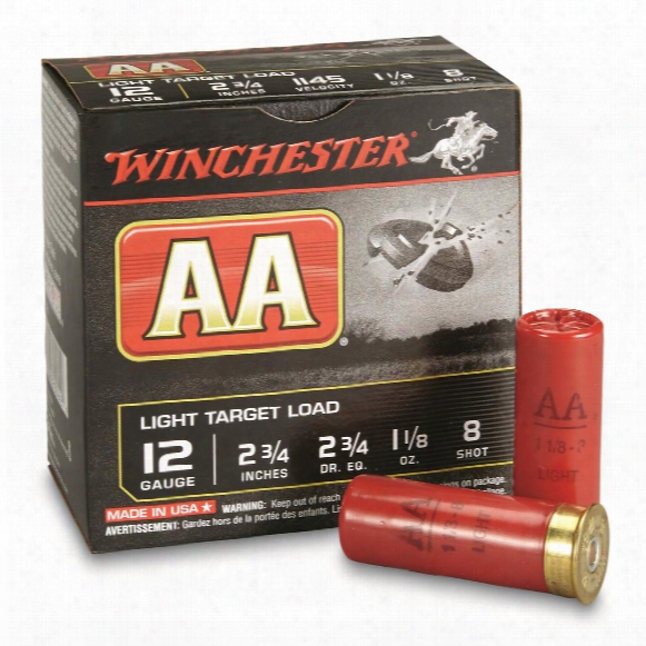 Winchester, #8 Aa Shotshells, 12 Gauge, 2 3/4&amp;quot; Shell, 1 1/8 Oz., 25 Rounds
