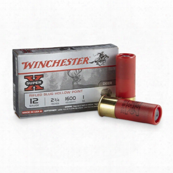 Winchester Super-x, 12 Gauge, 2 3/4&amp;quot;, 1 Oz., Rifle Slugs, 5 Rounds