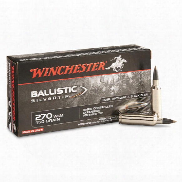 Winchester Supreme Ballistic Silvertip, .270 Winchester Short Magnum, Bst, 150 Grain, 20 Rounds