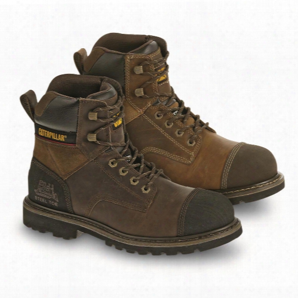 Cat Footwear Men&amp;#39;s Traction 6&amp;quot; Steel Toe Work Boots
