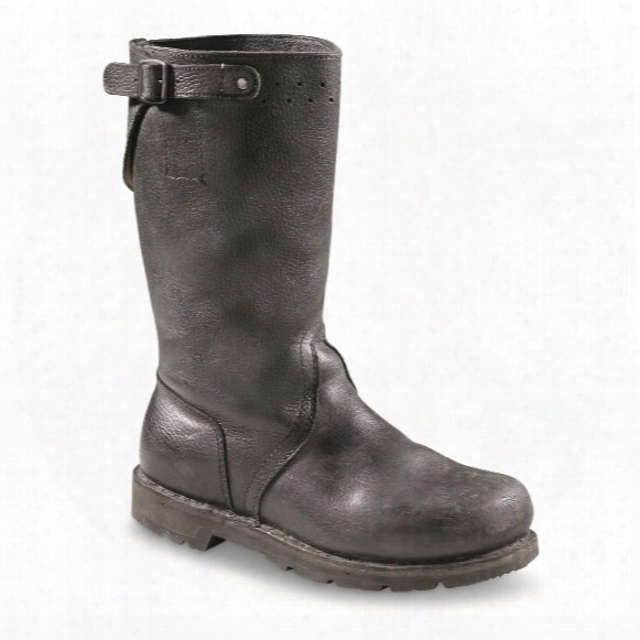 German Military Surplus Leather Engineer Boots, Used