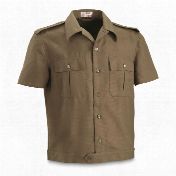 Hungarian Military Surplus Short Sleeve Field Shirt, Olive Drab, 3 Pack, New