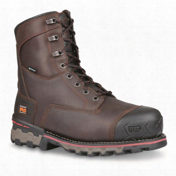 Timberland Pro Men&amp;#39;s Boondock Waterproof Insulated 8&amp;quot; Composite Toe Work Boots, 1,000 Grams