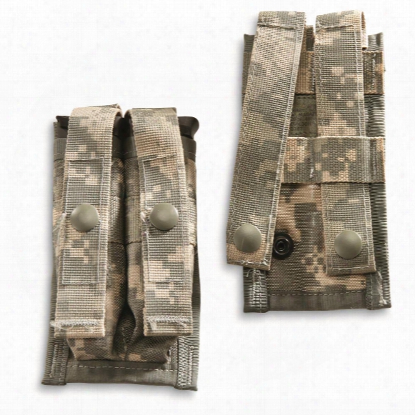 U.s. Military Surplus 9mm Double Magazine Pouch, 2 Pack, New