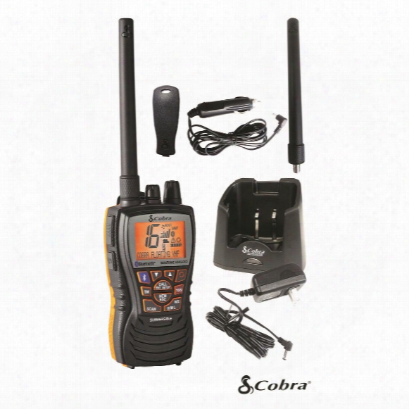 Cobra Floating Vhf Handheld Radio With Bluetooth &amp;amp; Rewind-say-again