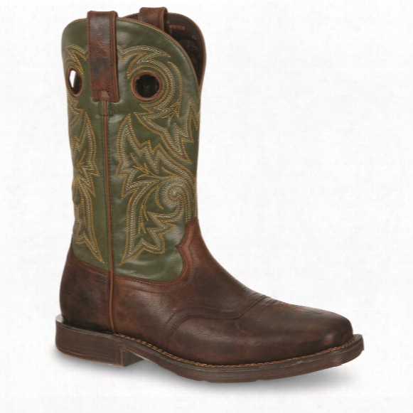Durango Men&amp;#39;s Rebel Pull On Western Boots, Brown/green