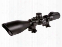 Leapers Utg 10x50 Ao Accushott Swat Rifle Scope, Ez-tap, Illuminated Mil-dot Reticle, 1/4 Moa, 30mm Tube, See-thru Weaver Rings