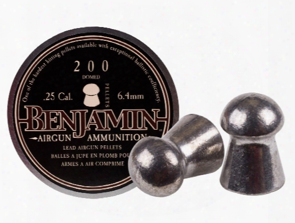 Benjamin .25 Cal, 27.8 Grains, Domed, 200ct