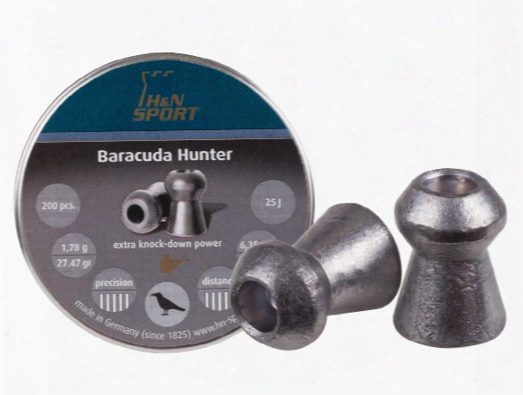 H&n Baracuda Hunter, .25 Cal, 27.47 Grains, Hollowpoint, 200ct