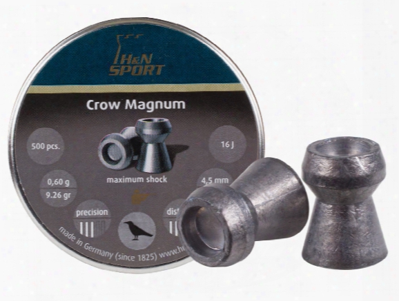 H&n Crow Magnum .177 Cal, 9.26 Grains, Hollowpoint, 500ct