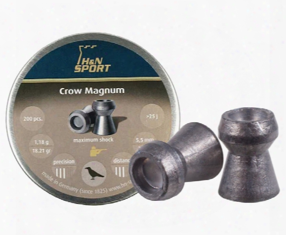 H&n Crow Magnum .22 Cal, 18.21 Grains, Hollowpoint, 200ct