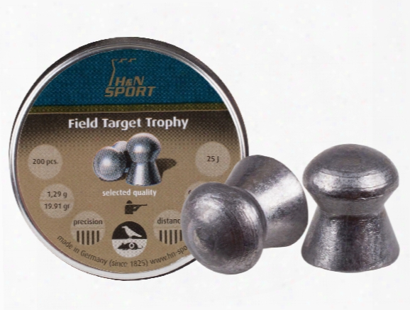 H&n Field Target Trophy .25 Cal, 19.91 Grains, Domed, 200ct