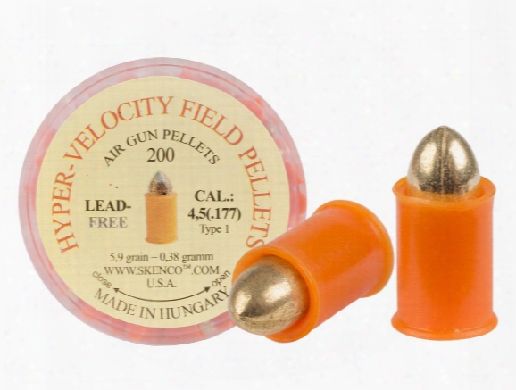 Hyper-velocity Field Pellets, Type 1 For Standard Guns, .177 Cal, 5.4 Grains, Pointed, Lead-free, 200ct