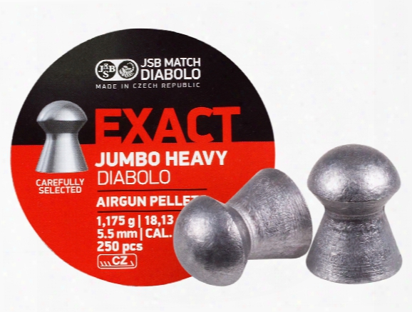 Jsb Match Diabolo Exact Jumbo Heavy .22 Cal, 18.13 Grains, Domed, 250ct