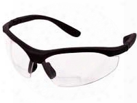 Radians Pro Rx 2.0+ Bi-focal Shooting Glasses, Clear Lenses, Adj. Temples
