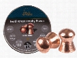 H&N Field Target Trophy Power Copper Plated, .22 Cal, 14.66 Grains, Round Nose, 200ct