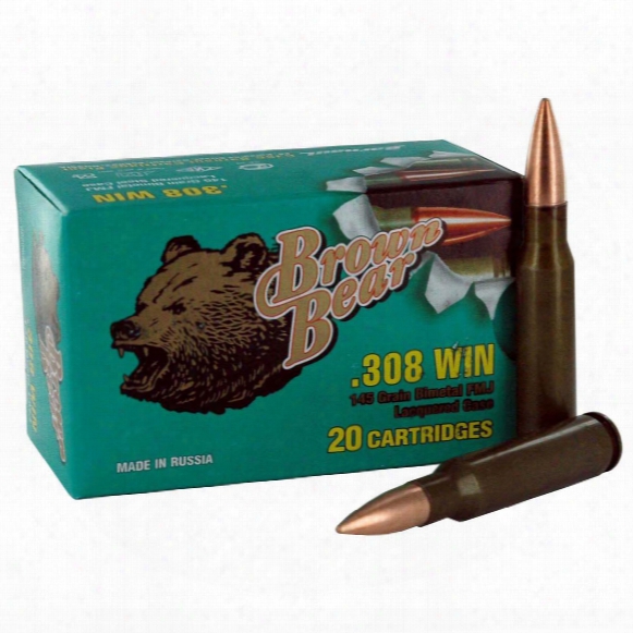 Brown Bear, .308 Winchester, Fmj, 145 Grain, 20 Rounds