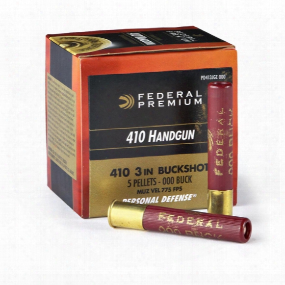 Federal Premium, .410 Handgun, 3&amp;quot;, 000 Buck Shot, 20 Rounds