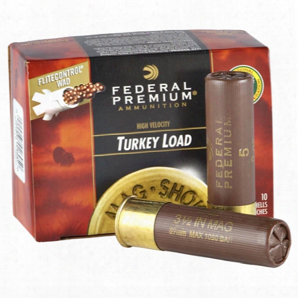 Federal Premium, Mag-shok, Nwtf Turkey Load Shells, 10 Gauge, 3 1/2&amp;quot;, Lead, 10 Rounds