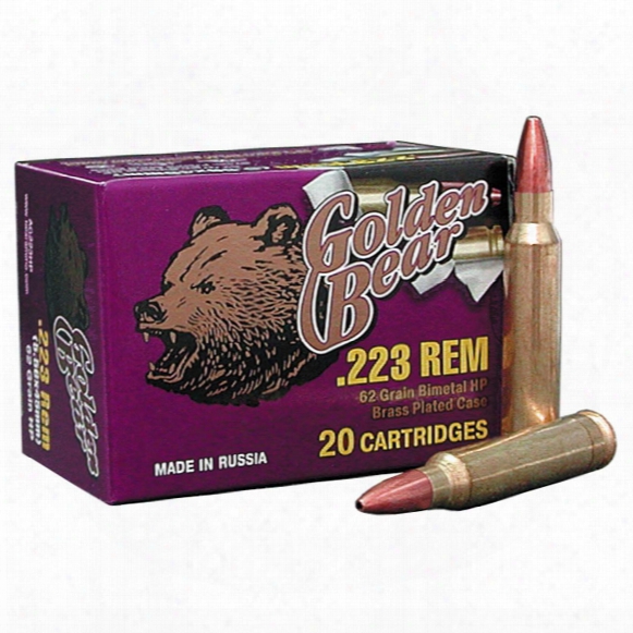 Golden Bear, .223 Remington, Hp, 62 Grain, 20 Rounds