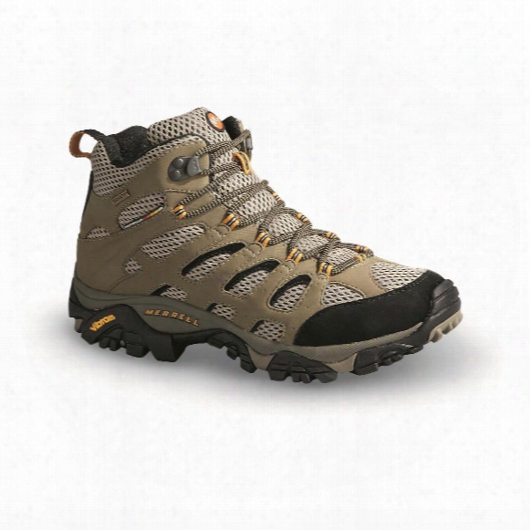 Merrell Gore-tex Xcr Men&amp;#39;s Moab Mid Hiking Boots, Dark Tan