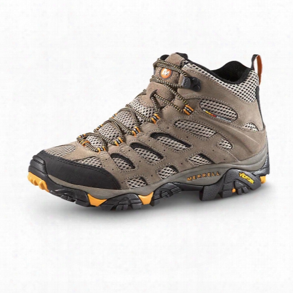 Merrell Men&amp;#39;s Moab Ventilator Mid Hiking Boots, Walnut