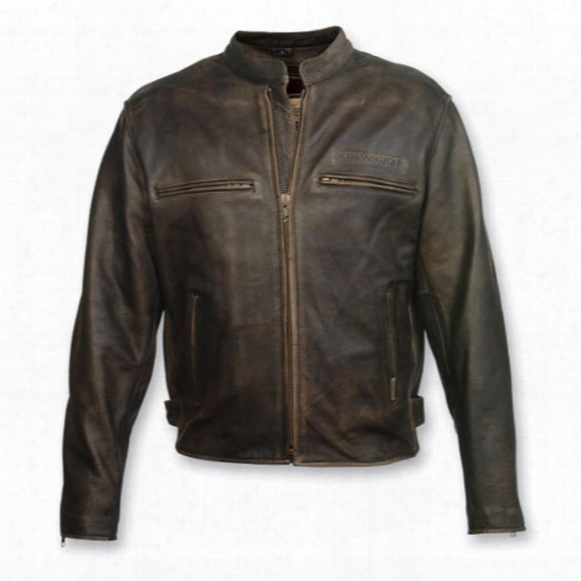 Milwaukee Men&amp;#39;s Vintage Crazy Horse Leather Jacket
