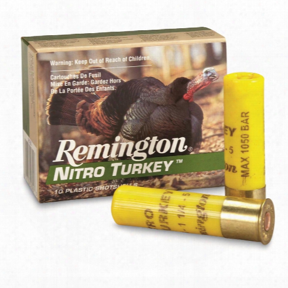 Remington Nitro Turkey, 20 Gauge, Magnum Buffered Turkey Load, 3&amp;quot; Shell, 10 Rounds