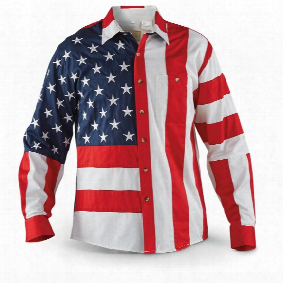 Scully Men&amp;#39;s Red / White / Blue Americana Shirt