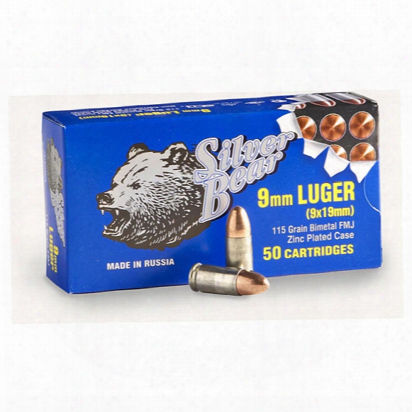 Silver Bear, 9mm Luger, Fmj, 115 Grain, 250 Rounds