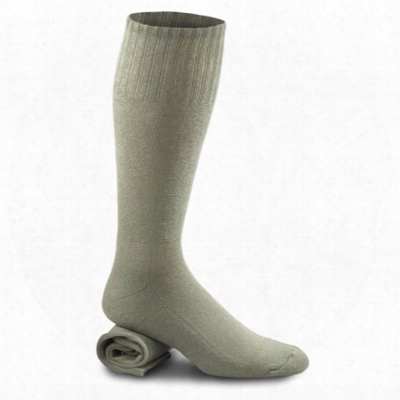 U.s. Military Surplus Uniform Boot Socks, 12 Pairs, New