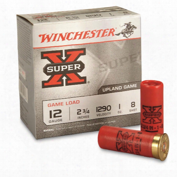 Winchester, 12 Gauge, 2 3/4&amp;quot;, 1 Oz., Super-x Game Loads, 25 Rounds