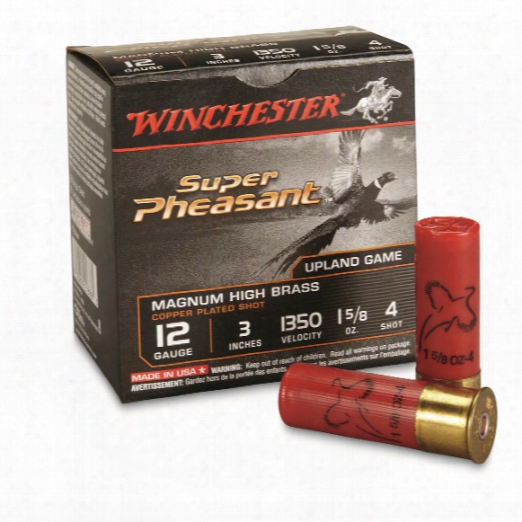 Winchester, 12 Gauge, 3&amp;quot;, 1 5/8 Oz., Super-x Super Pheasant Copper Plated Shotshells,2 5 Rounds