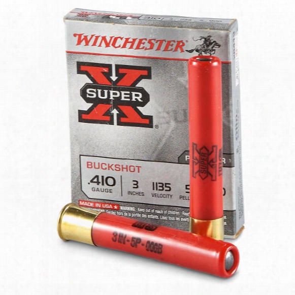Winchester Super-x, .410, 3&amp;quot; Shells, 000 Buckshot, 5 Pellets, 5 Rounds