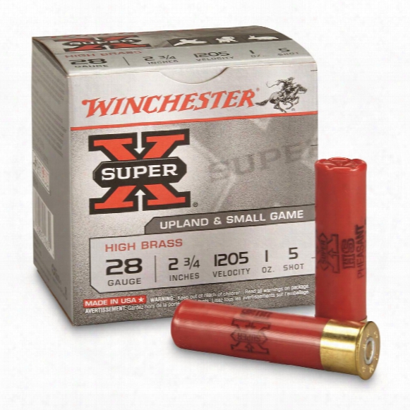 Winchester, Super-x High Brass Game Loads, 28 Gauge, 2 3/4&amp;quot; 1 Ozs., 25 Rounds