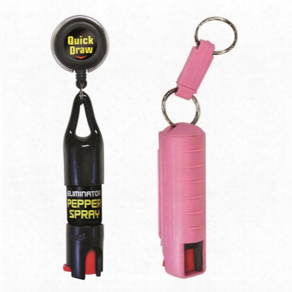 Eliminator Pepper Spray With Retractable Clip, 2 Pack
