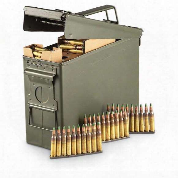 Federal Xm855, .223 (5.56x45mm), Fmj, 62 Grain, 420 Rounds With Stripper Clips And Ammo Can
