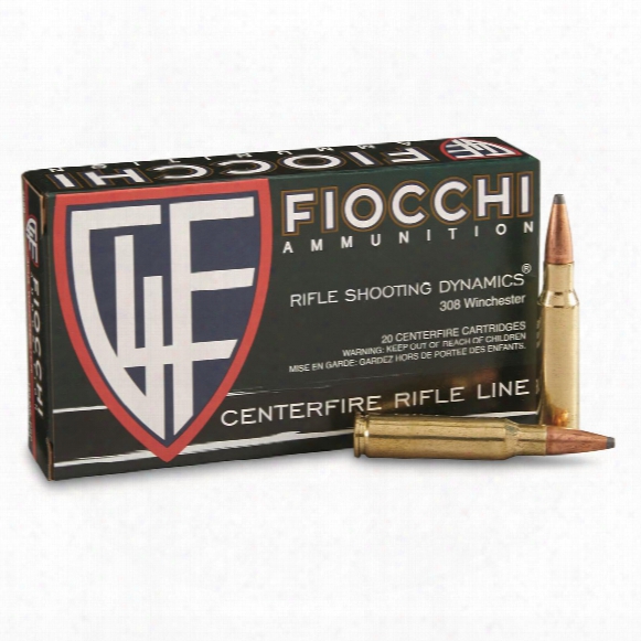Fiocchi, .308 Win, Psp, Rifle Shooting Dynamics, 150 Grain, 20 Rounds