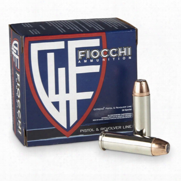 Fiocchi Extrema, .38 Special +p, 110 Grain, Xtphp, 25 Rounds