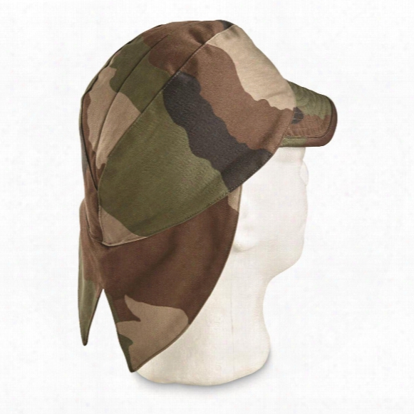 French Military Surplus Camo Field Caps, 6 Pack, New